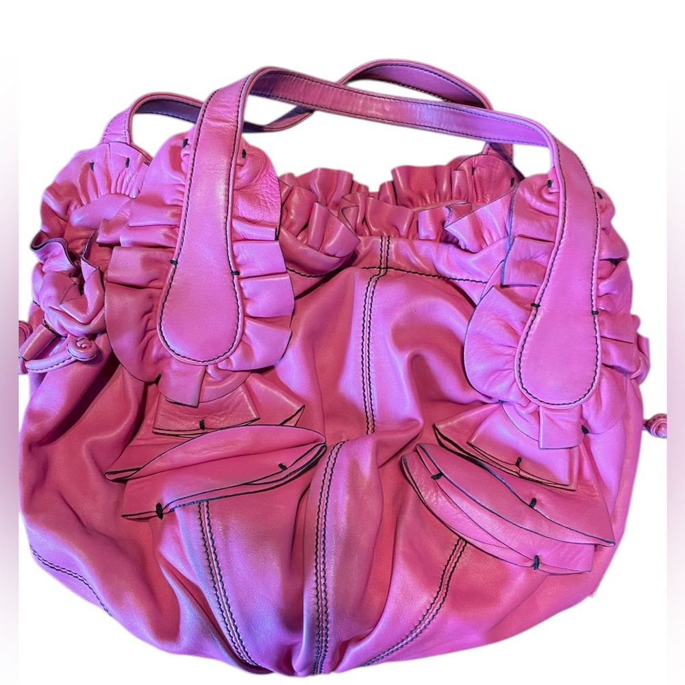 Valentino Garavani Pink Ruffle Handbag